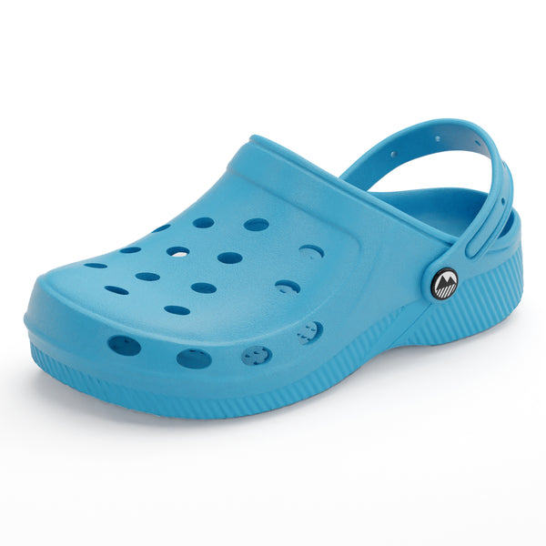 Kids Silloth Ventilated Aqua Blue Clogs