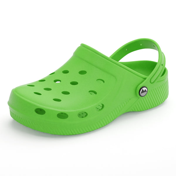 Kids Silloth Ventilated Lime Green Clogs