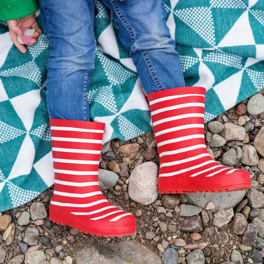 Kids' Pooley Striped Wellington Boots