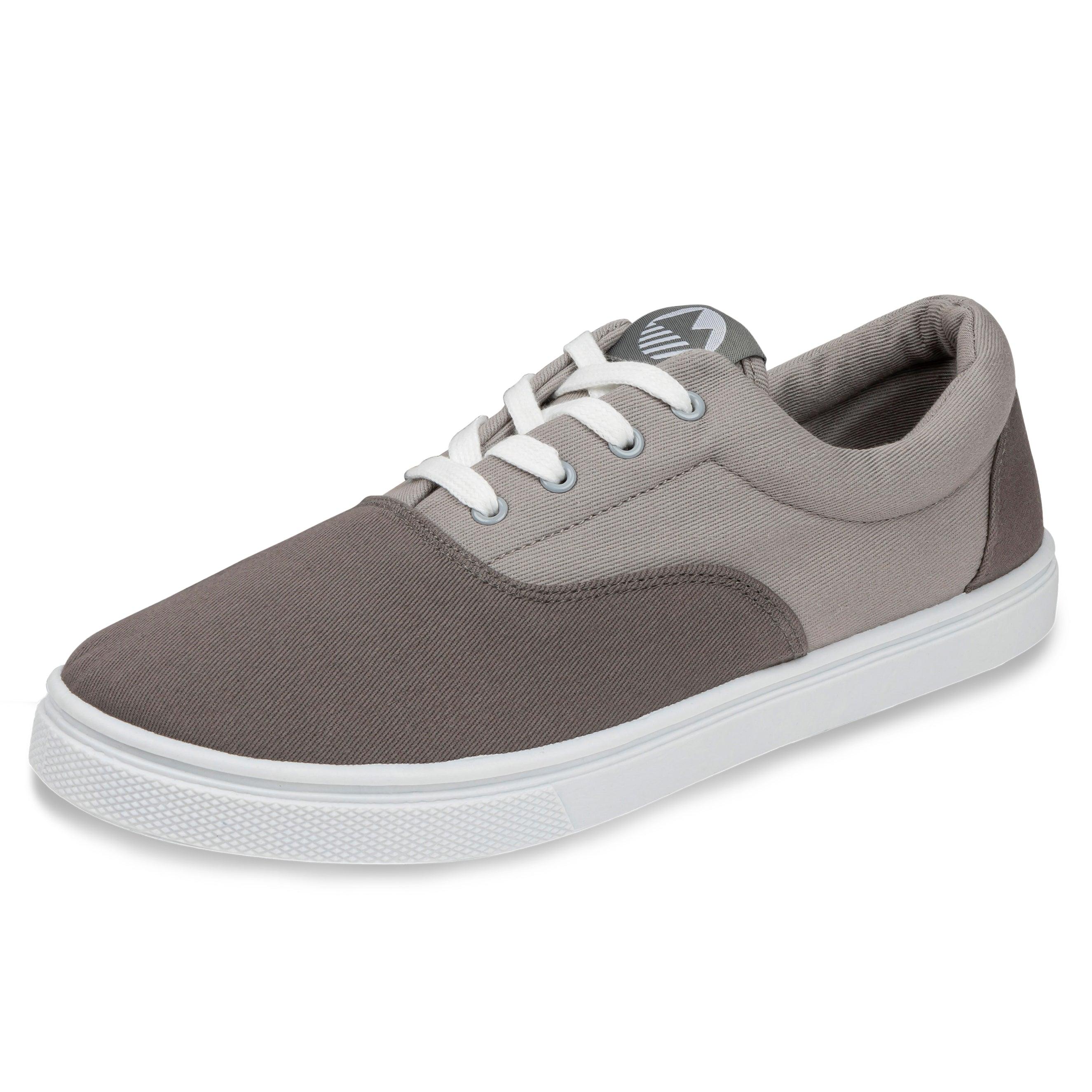 Mens grey outlet canvas trainers