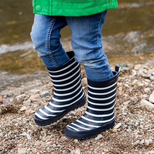 Kids' Pooley Striped Wellington Boots